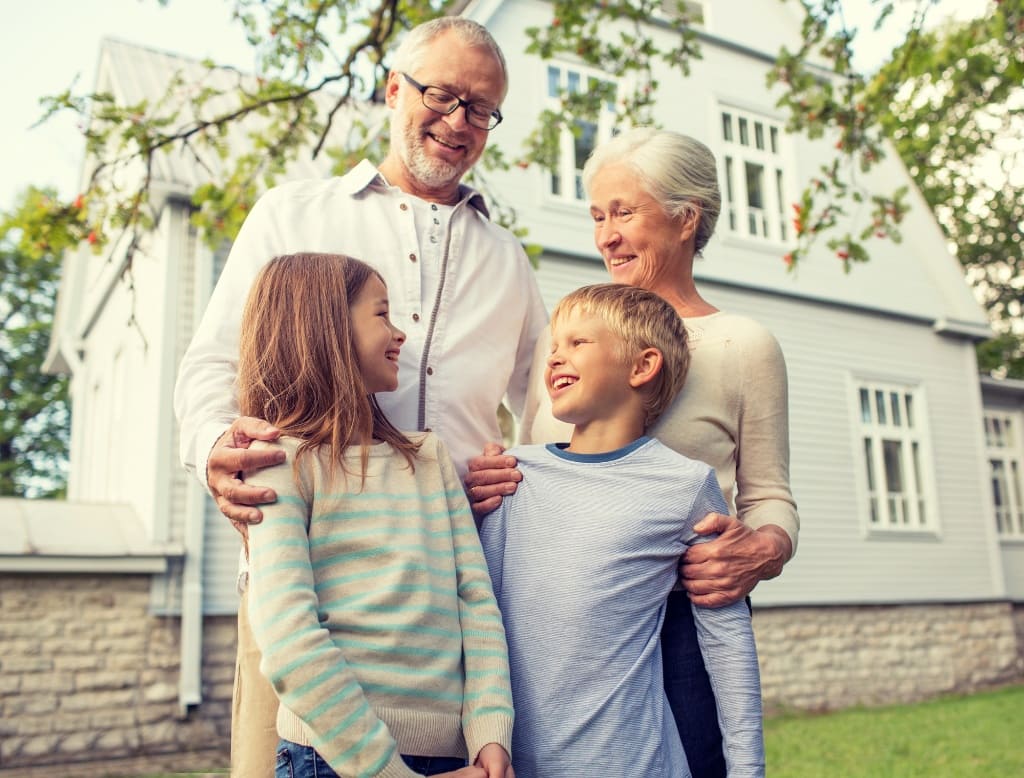 Grandparents Laughing with Their Grandchildren