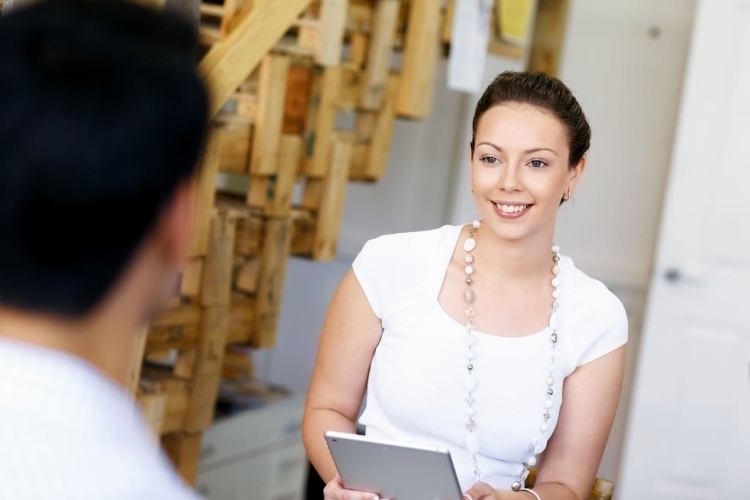 Lawyer Discussing With Her Client