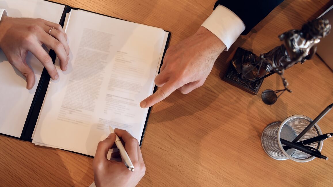 Client Signing The Legal Doc